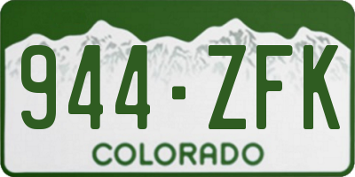 CO license plate 944ZFK