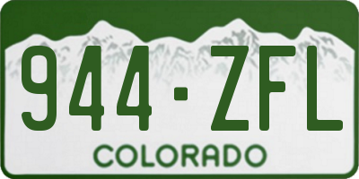 CO license plate 944ZFL