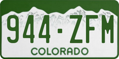 CO license plate 944ZFM