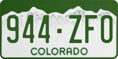 CO license plate 944ZFO