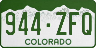 CO license plate 944ZFQ