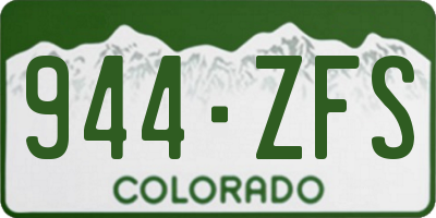 CO license plate 944ZFS