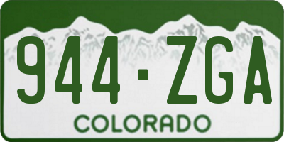 CO license plate 944ZGA