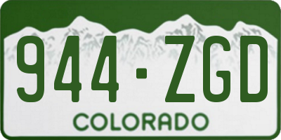 CO license plate 944ZGD