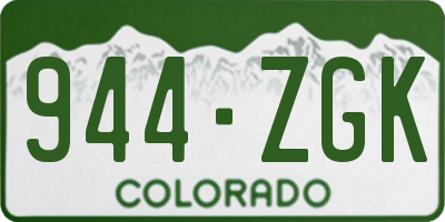 CO license plate 944ZGK