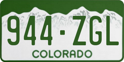 CO license plate 944ZGL