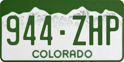 CO license plate 944ZHP