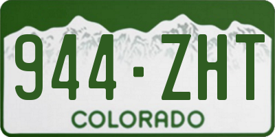 CO license plate 944ZHT