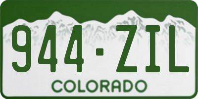 CO license plate 944ZIL