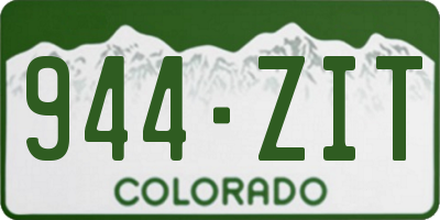 CO license plate 944ZIT