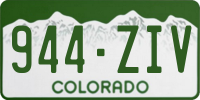 CO license plate 944ZIV
