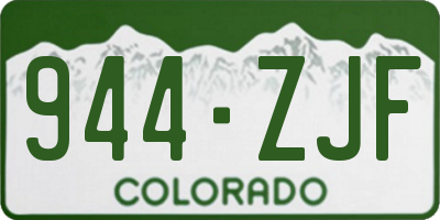 CO license plate 944ZJF