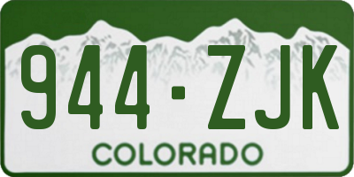 CO license plate 944ZJK