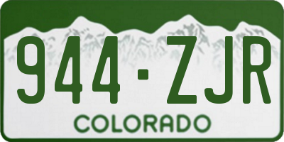 CO license plate 944ZJR