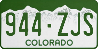 CO license plate 944ZJS