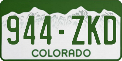 CO license plate 944ZKD