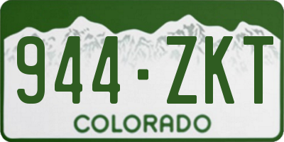 CO license plate 944ZKT