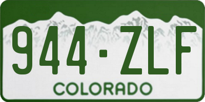 CO license plate 944ZLF