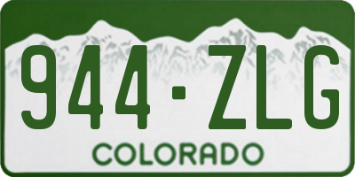 CO license plate 944ZLG