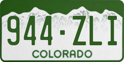CO license plate 944ZLI