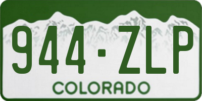 CO license plate 944ZLP