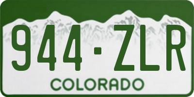 CO license plate 944ZLR