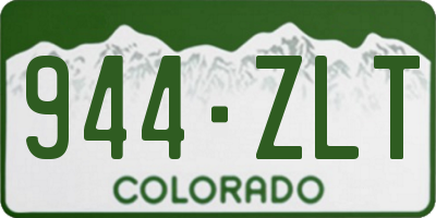 CO license plate 944ZLT