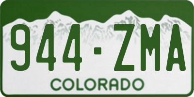 CO license plate 944ZMA