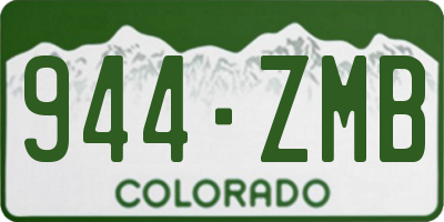 CO license plate 944ZMB