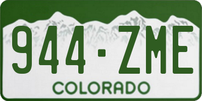 CO license plate 944ZME