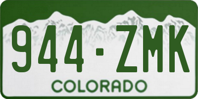 CO license plate 944ZMK