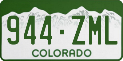 CO license plate 944ZML