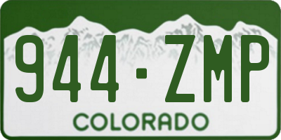 CO license plate 944ZMP