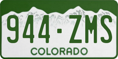 CO license plate 944ZMS