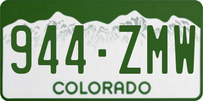 CO license plate 944ZMW
