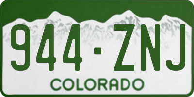 CO license plate 944ZNJ