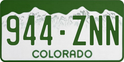 CO license plate 944ZNN