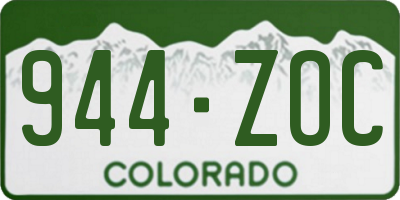 CO license plate 944ZOC