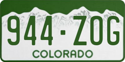 CO license plate 944ZOG