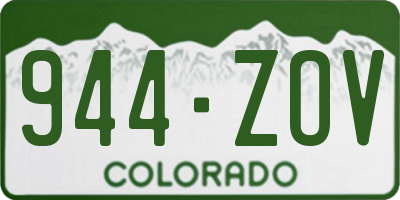 CO license plate 944ZOV