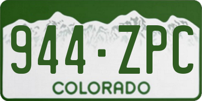 CO license plate 944ZPC