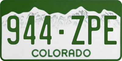 CO license plate 944ZPE