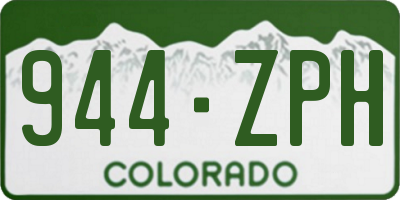 CO license plate 944ZPH
