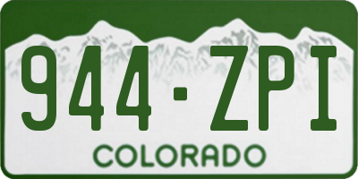 CO license plate 944ZPI