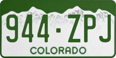 CO license plate 944ZPJ
