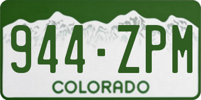 CO license plate 944ZPM