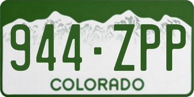 CO license plate 944ZPP