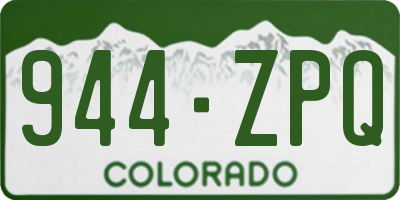 CO license plate 944ZPQ