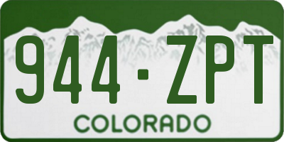 CO license plate 944ZPT