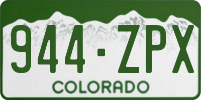 CO license plate 944ZPX